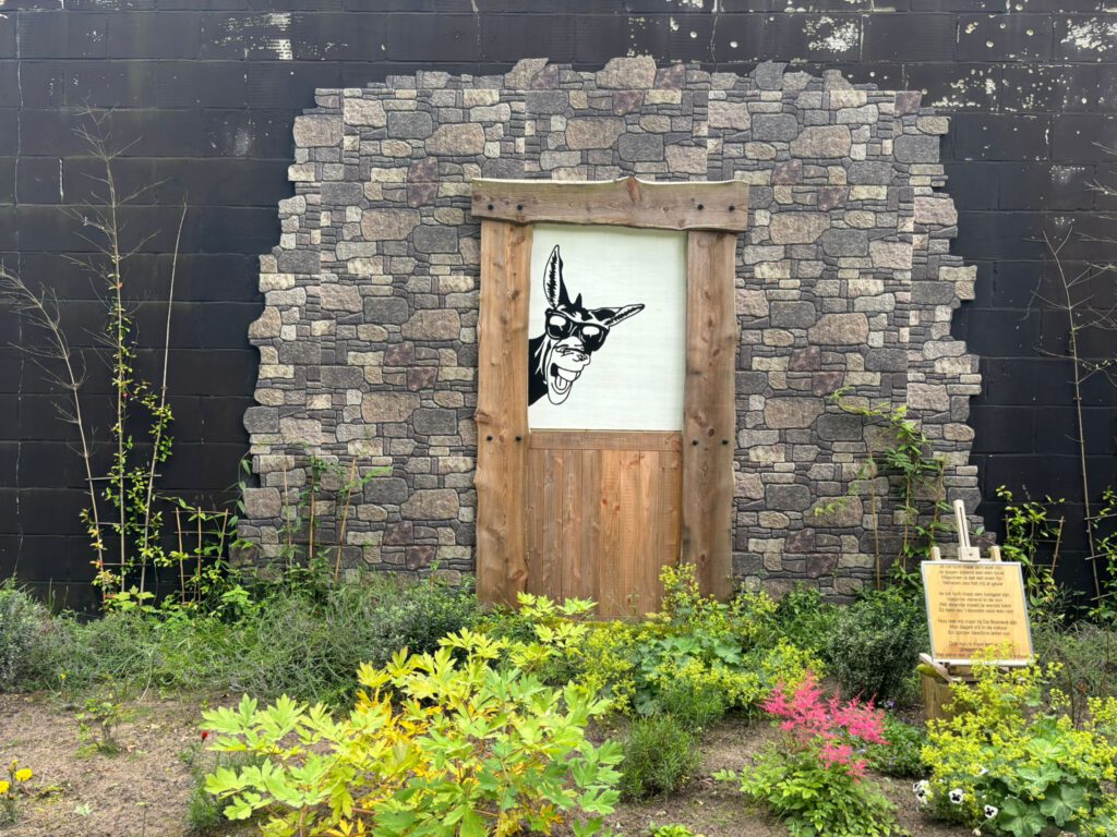 Ezel op muur